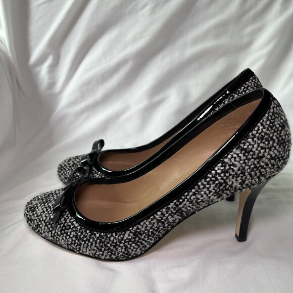 Talbots Womens Pumps Black/White Knit Heels Leather Inner and Soles Size 6.5 EUC - Picture 13 of 13